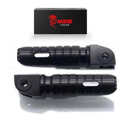 MZS Motorcycle Foot Pegs, 360° Roating Rider Front Footpegs Rest Pedal Black CNC Compatible with Panigale 899 959 1199 1299 V2 V4 / Streetfighter V2 V4 / 1098/1198 - size: Panigale 899 959 1199/Streetfighter 1098 1198
