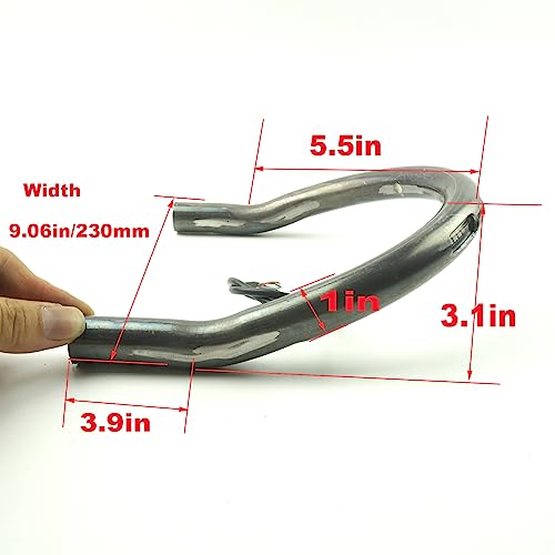 1 inch Tube Hoop with 230mm/9.06 inch Width Retro Motorcycle Cafe Racer Seat Frame Hoop Upswept Loop with LED Strip Brake Light Turn Singal Tail Light - size: 1 inch Tube/Upswept Loop/Width 9.06 in