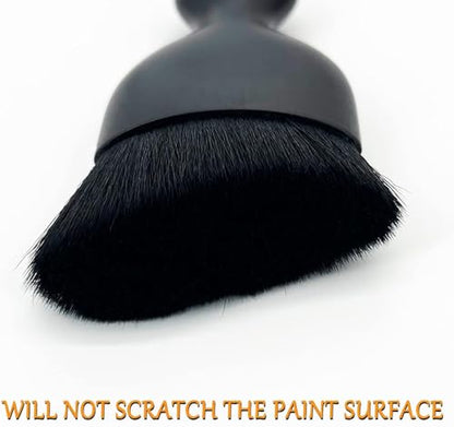 Car Interior Detailing Brush, Ultra Soft Non-Scratch Dust Brush, Car Interior Cleaning Tool for Cleaning Panels, Air Vent, Leather (Black),1PCS