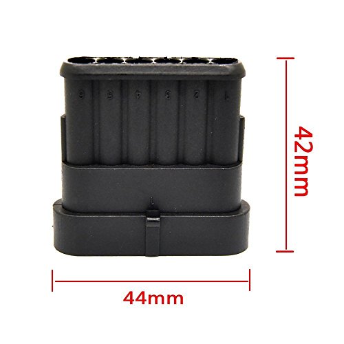 MUYI 10 Kit 6 Pin Way Waterproof Electrical Connector 1.5mm Series Terminals Water Resistend - style: 6pin connector(10 sets)