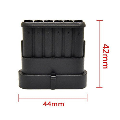 MUYI 10 Kit 6 Pin Way Waterproof Electrical Connector 1.5mm Series Terminals Water Resistend - style: 6pin connector(10 sets)