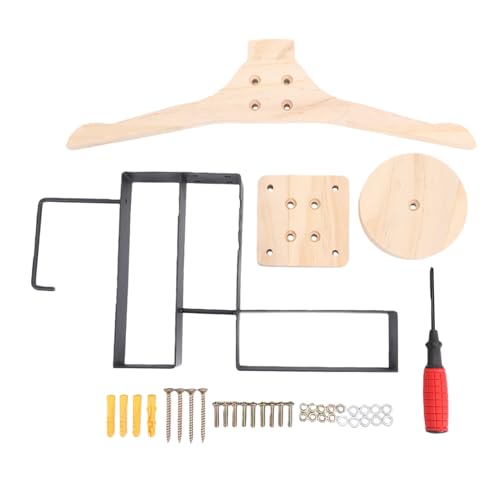 Motorcycle Helmet Holder, Wall Mount Storage Rack for Riding Gear with Solid Wood Iron Design, Space Saving Multifunctional Hanger for Helmets Clothes Gloves