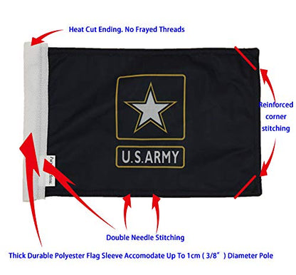 Durable Motorcycle Flag US Army Single Star 6 x 9 Inch - color: US ARMY Single Star, size: 6X9