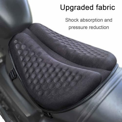 Motorcycle Gel Seat Cushion for Ducati Scrambler Café Racer 2016-2023,3D Gel Honeycomb Seat Pad TPE Gel Shock Absorbing Breathable Soft Elastic