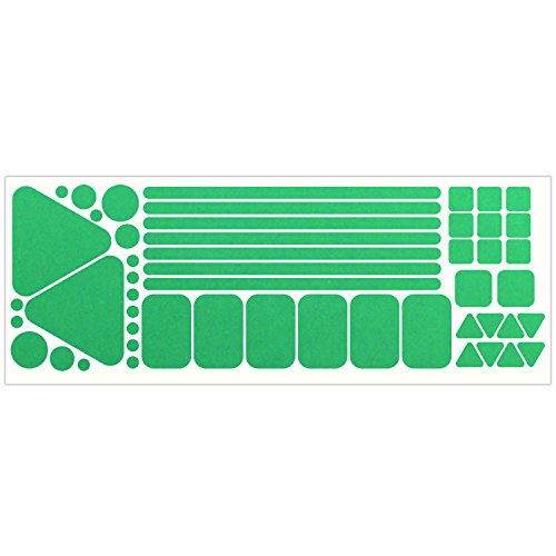 LiteMark Reflective Sticker Pack – Bicycle, Motorcycle & Helmet Reflectors for Safety & Night Visibility (Light Green, Pack of 51 Pcs) - color: Light Green