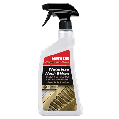 Mothers California Gold Waterless Wash & Wax, 24 oz. — Quick & Easy Car Care Without Water, Spray On & Wipe Off Ultra-Slick Formula Safely Removes Dirt & Grime Scratch-Free (05644) - size: 24 Fl Oz (Pack of 1)