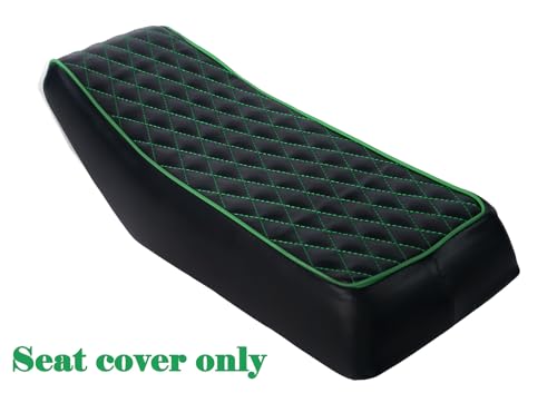 JMCHstore Green Diamond Stitch Retro Mini bike Seat Cover for Monster Mega Moto MMB80 80cc MMB105 105cc, For Coleman Realtree RB100 RT100 Mini Bike Cushion Replacement parts - color: Green