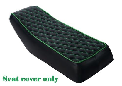 JMCHstore Green Diamond Stitch Retro Mini bike Seat Cover for Monster Mega Moto MMB80 80cc MMB105 105cc, For Coleman Realtree RB100 RT100 Mini Bike Cushion Replacement parts - color: Green