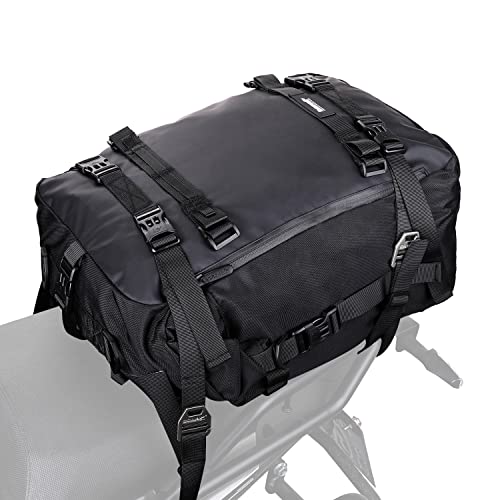 Rhinowalk Motorcycle Saddle Bag, 30L, Black, Waterproof, Combinable, Backpack - size: 30L