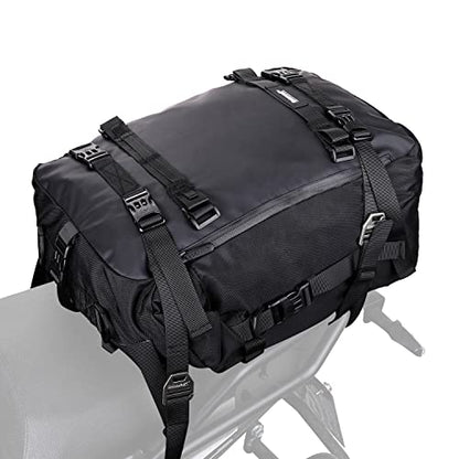Rhinowalk Motorcycle Saddle Bag, 30L, Black, Waterproof, Combinable, Backpack - size: 30L