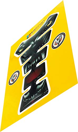 3D Motorcycle Vinyl Gel Gas Tank Pad Protector Decal and Sticker Tankpad (New Generation Silicone-Based Adhesive) - color: Red1