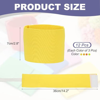 Soccer Captain Armband Elastic Wrist Arm Bands Adjustable Player Team Leader Anti-Slip Badge Sports Accessories - color: Sunburst