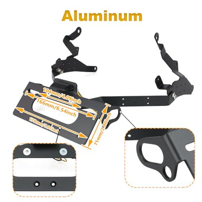 Fender Eliminator Bracket Tail Tidy Fit for CBR600RR 2013-2026 | Aluminum, Black Powder Coated, License Plate Bracket with LED Light, Tail Tidy Fit for OEM & Aftermarket Turn Signal