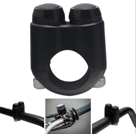 2 Buttons CNC Hand Control Momentary Switch Micro Switch, for 1 Inch 25mm Bars Handlebar Bobber Cafe Racer Chopper Universal - size: 1 Inch Black