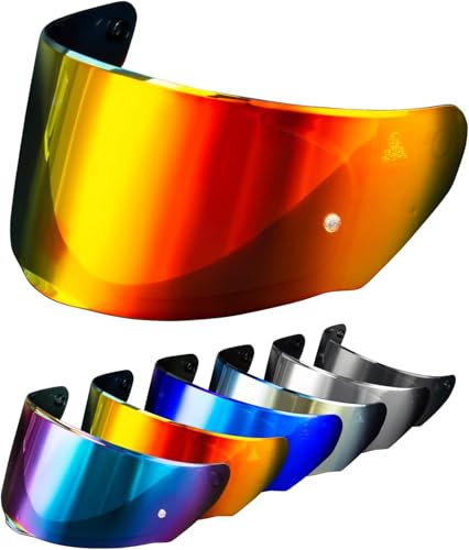 PSLER Assault Rapid Stream Outer Helmet Visor - Motorcycle Helmet Face Shield Accessories Replacement for Assault Rapid Stream Outer FF320 FF353 FF328 FF800,Deep Red - color: Deep Red