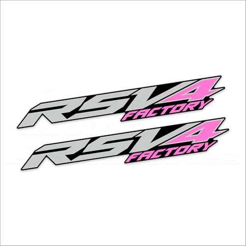 Motorcycle Rear Fairing Reflective Sticker Decals- Waterproof Decal Compatible with Aprilia RSV4 2021-2024 (Gray-Pink) - color: Gray-pink