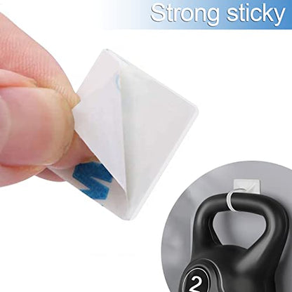 Zip Tie Mounts - SeuYeugX 1000 PCS Cable Self Adhesive Mounts Set for Wire Management with Stick Pads Anchors Clips Squares Holders (White) - color: 1000pack White
