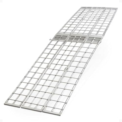 Black Widow Aluminum Folding Motorcycle Ramp for Pickup Trucks, Arched Design, 10’, Silver – Heavy-Duty Portable Automotive Loading Ramps for Truck and Trailer - size: 10 feet