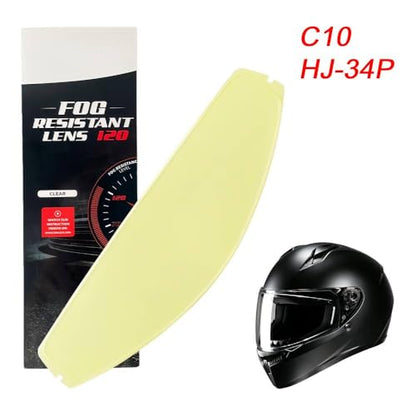 C10 Helmet Visor Anti-Fog Film for HJC HJ-34P, Motorcycle Helmet Shield Anti-Fog Insert, Helmet Lens Fog-Resistant Sticker for Clear Vision