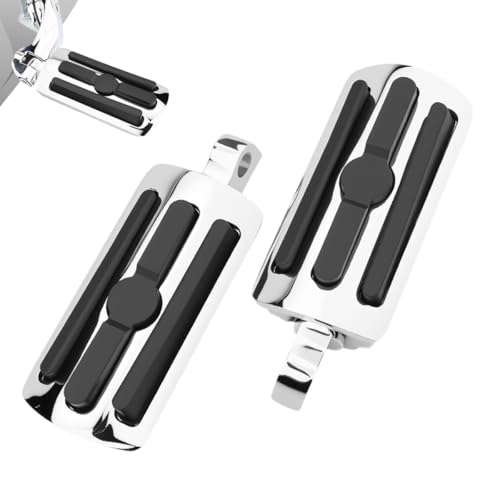 TSUNG Motorcycle Foot Pegs Passenger Footpegs Male Mount Foot Rest Pedal Compatible with Harley Davidson Touring Street Glide Road King Road Electra Glide Sportster Dyna Softail (B-Chrome) - color: B-Chrome
