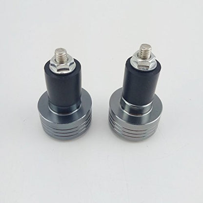 Motorcycle Handlebar Ends,7/8'' Handle Bar Slider Caps Weight Plugs CNC Aluminum (Gray) - color: Gray