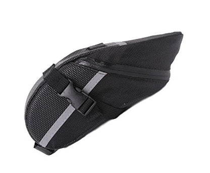 BlueSunshine Bicycle Strap-On Bike Saddle Bag Under Seat Bag Cycling Bag (Black)