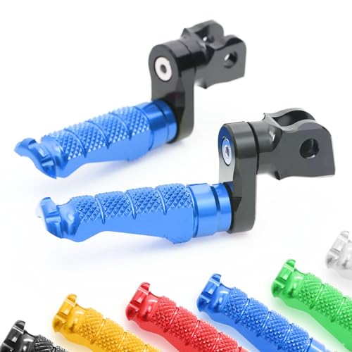 MCMOTOPARTS R-FIGHT Blue Front Footpegs 25mm Lowering Foot Pegs Compatible with ER-6F 2006-2008 06 07 08 - color: Blue, size: 1 inch Extension (25mm)
