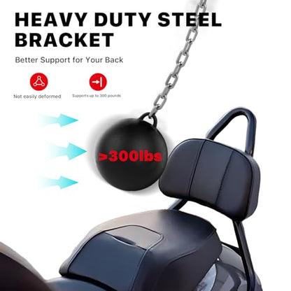 Motorcycle Passenger Backrest for Indian Chief Bobber Dark Horse 2022-2023, Road Glide Sissy Bar, Detachable Passenger Assembly Backrest Pad (Black)