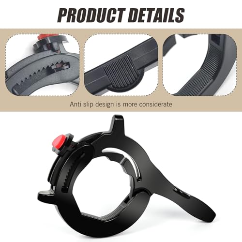 Shakas Motorcycle Cruise Control Assist, Throttle Lock Cruise Control Throttle Clip, Handlebar Attachment Retrofit Accessory, Suitable for Most Motorcycle Scooters (Black)