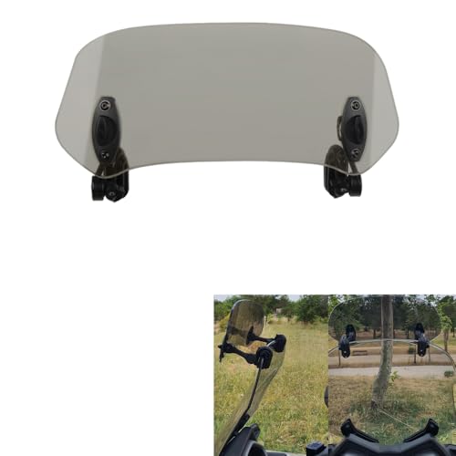 Kucehiup Motorcycle Windshield Extension 11.2 inches Windscreen Extender - style: Smoke-11.2 inches