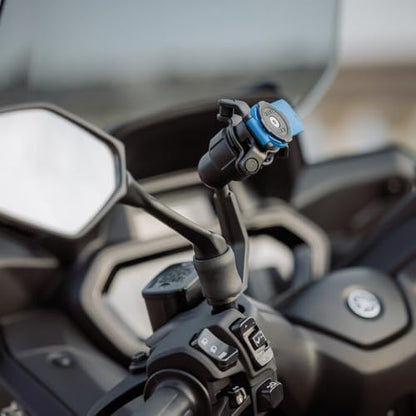 Quad Lock Mirror Stem Motorcycle Phone Mount Kit with Vibration Dampener and MAG Universal Adaptor - size: Mirror Stem Mount