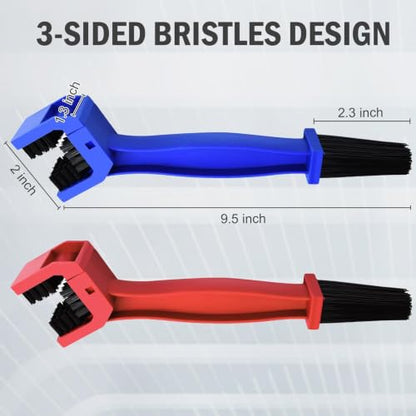 2026 New Bike or Motorcycle Chain Washer, Cleaning Brush 2 Pcs Dirt Bike Accessories (Color, Blue and Red)