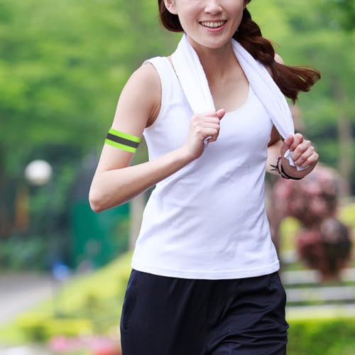 Adjustable Reflective Safety Armband for Outdoor Sports and Walking, High Visibility Elastic Webbing Wristband, Wear Resistant Reflective Strap for Night Running and Cycling