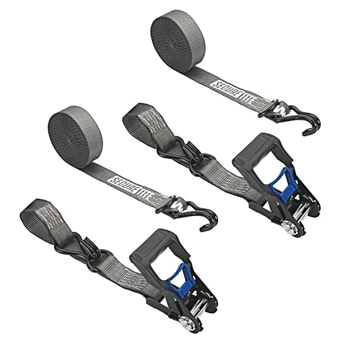 Secure Tite 1-1/2” x 20’ Ratchet Cargo Straps, 2-Pack – Ratchet Tie Down Straps, Double J-Hook Ratchet Tie Down – Ratchet Strap Set, 1667 lbs. Working Load Limit, 5000 lbs. Break Strength - size: 2 Pack