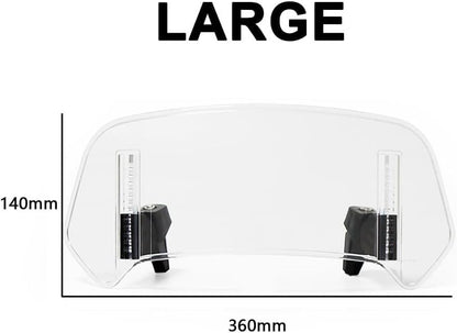 Motorcycle Windshield for Yamaha TW 200 1992-2019 2020 2021 2022 2023 2024 2025 2026, Height Adjustable Clip-On Windscreen Front Screen Deflector Extender Windscreen Spoiler,360MM - size: 360MM