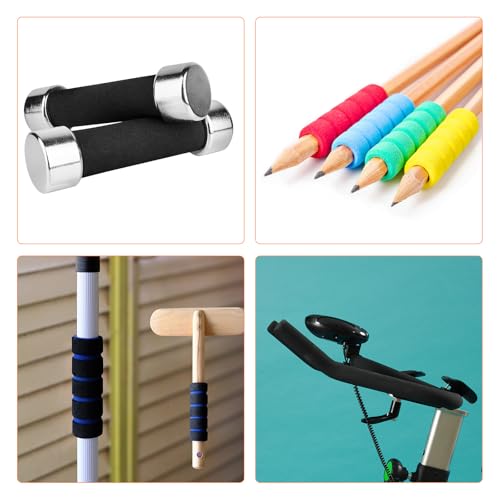 MECCANIXITY Foam Grip Tubing Handle Grips 21mm ID 31mm OD 4.5" Black for Pipe Insulation, Utensils, Fitness, Tools Handle Support - size: 21mm x 31mm