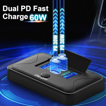 2 Pack 78W 4 Port 12V USB Outlet Wall Mount, Dual 36W PD & Dual 18W QC3.0 Lightweight Surface Mount Charger Socket Panel with Button Switch for Bus RV Truck Marine Golf Cart - color: 2 PACK