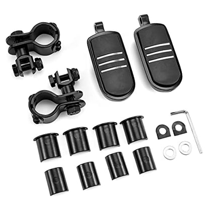Motorcycle Highway Foot Pegs Motorcycle Highway Pegs Foot Rest Compatible with Harley Road King Street Glide Honda Suzuki Yamaha with 1"(25mm), 1 1/4" (32mm), 1 1/3" (34mm) Engine Guard