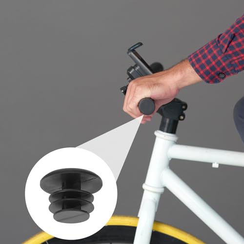 10-Piece Black Plastic Bike Handlebar Plugs - Bar End Caps for Road & Mountain Bikes