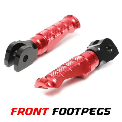 MCMOTOPARTS R-FIGHT Green Front Footpegs 1.5 inch Extended Foot Pegs Compatible with ER-6F 2006-2008 06 07 08 - color: Green, size: 1.5 inch Extension (40mm)