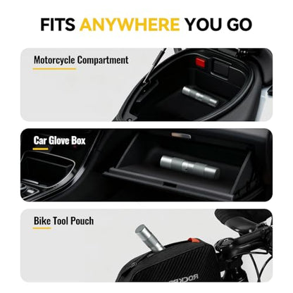 AUTOWN Compact Tire Repair Kit with Plugs Fix Punctures & Plug Flats with Ease - Capsule Style Flat Tire Puncture Repair Kit for Motorcycle, Car, ATV, UTV, Mountain Bike, Etc