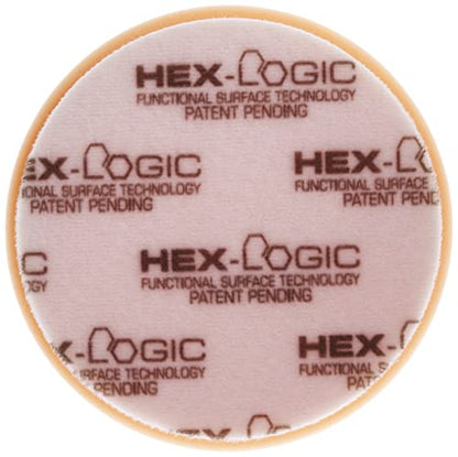 Chemical Guys BUFX_102HEX6 BUFX_102_HEX6 Hex-Logic Medium-Heavy Cutting Pad, Orange (6.5 Inch Pad Made for 6 Inch Backing Plates), 1 Pad Included - size: 6.5 Inch Pad (1 Pack), style: Medium Cutting