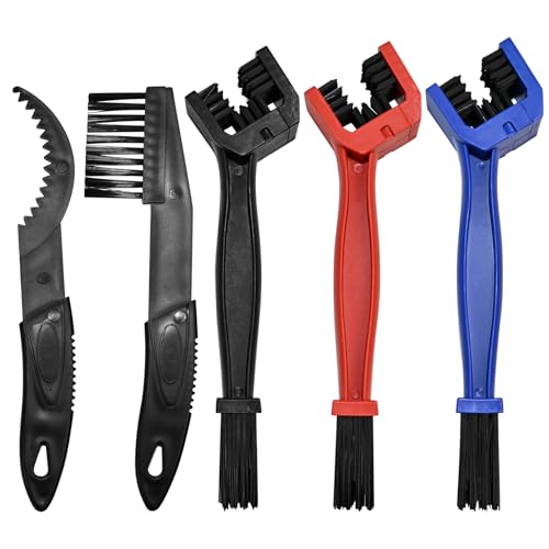 Bike or Motorcycle Chain Washer, Motorcycle Chain Gear Dirt Clean Brushes, Motorcycle Chain Brush Tool Set - color: 5pcs