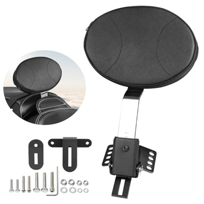 Adjustable Plug-in Driver Backrest With Back Rest Pad Compatible with for 1997-2024 Harley Touring Models Street Glide Road King Road Glide Electra Glide Detachable Rider Backrest - size: B Style