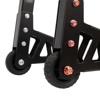Aluminum Motorcycle Stands Front and Rear 880lbs Heavy Duty Wheel Lift Combo Swingarm Spool Peddock Stand for Yamaha Honda Kawasaki Suzuki U+L Black - color: Black