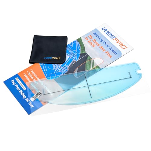 Universal Anti Fog Film for Motorcycle Helmet Visor 3.46" x 10.7"-Helmet Face Shield Anti Fog Visor Insert | Fog Prevention Visor Lens on Cold Mornings and Rainy Days,Clear Vision Safer Rides,Simple but Effective - size: Clear - Over 60 Seconds