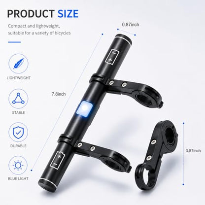Multifunctional Bicycle Extension Bracket with Power Bank, Handlebar Extender for Phone, GPS, Speedometer and Bike Light
