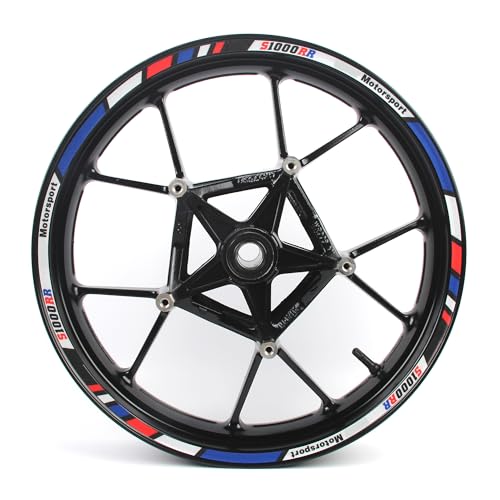 Arashi 17” Wheel Rim Strips Tape Stickers Decals for BMW S1000RR Motorcycle Accessories Waterproof Reflective Blue