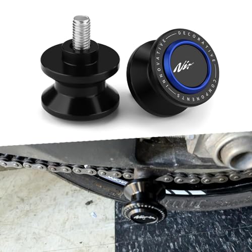 8MM Swingarm Spools Fit For Ninja 400 650 1000SX ZX-6R ZX-10R ZX-25R 2023 2024 2025 Rear Frame Stand NINJA 400 650 Swingarm Spools Frame Sliders ZX6R Accessory ZX10R Accessories BE - color: blue