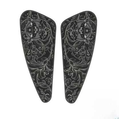 Skull Motorcycle Gas Tank Graphics Fuel Oil Tank Pad Decals for Harley Sportster XL 883 1200 Softail Dyna Bobber - color: 2pcs Side Gas Tank Pad